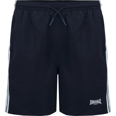 Lonsdale Мъжки къси панталони Lonsdale Stripe Woven Shorts Mens - Black