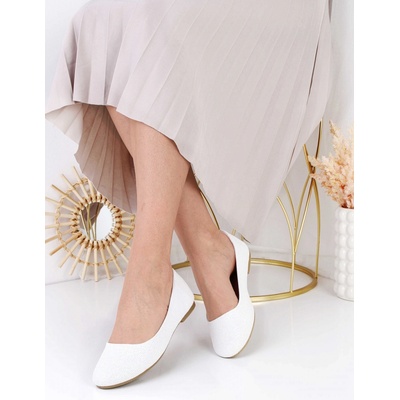 Cathay moda třpytivé baleríny 3423-5WH – Zboží Mobilmania