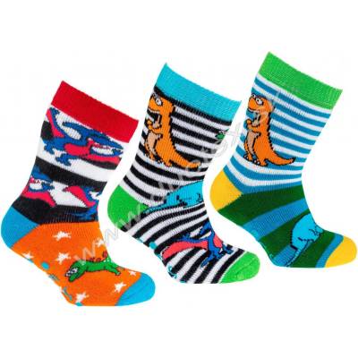 SOCKS4FUN Zimné ponožky W 5173 dino k.1