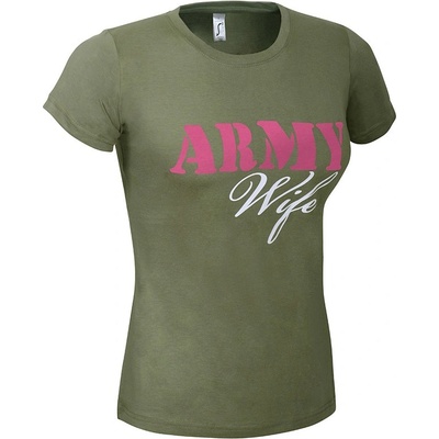 Dámske tričko ARMY WIFE KHAKI ZELENÁ