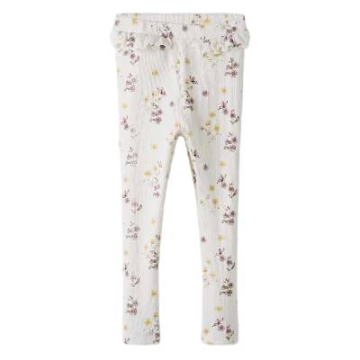 Клин Name it Gavo Slim Lil´ Atelier Mini leggings - White (Coconut Milk / Flower Mix)