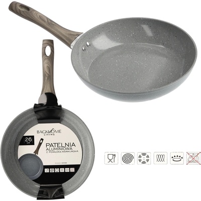 marka niezdefiniowana HLINÍKOVÁ PÁNVICE 26 CM 2,5 MM S MARMOUROVÝM POVRCHEM *7602