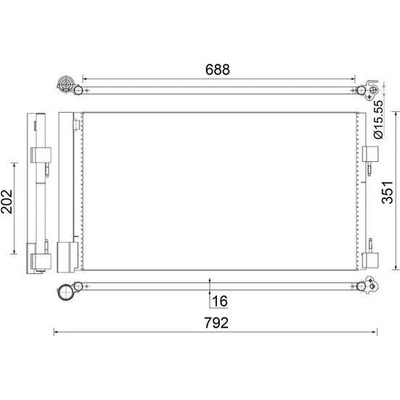 Kondenzátor, klimatizace MAHLE AC 486 000S (AC486000S)