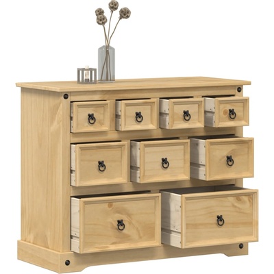 vidaXL Скрин Corona, 101x45x82 см, бор масив (4005678)