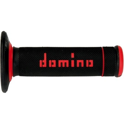 Domino gripy A190 offroad dĺžka 123 + 120 mm, čierno-červené