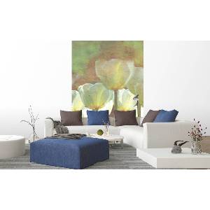 DIMEX ART Флизелинов фототапет абстрактни бели лалета 150 x 250 см