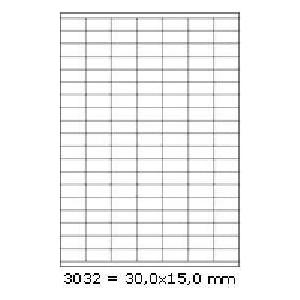 CDRmarket Самозалепващи етикети 30 x 15 mm, 133 етикета, A4, 100 листа (R0ECO.3032A)