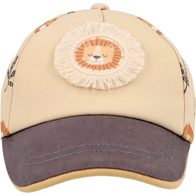 maximo Детска шапка с козирка maximo Kid's Mini Boy's Cap Lion Patch, Light Washed Look Cap - Sand / Multicolor - размер 45-47 cm (904-6352-0111)