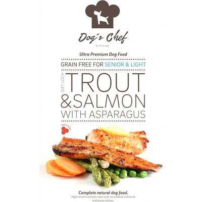 Dog’s Chef Salmon & Trout With Sweet Potato And Asparagus Senior & Light 0,5 kg