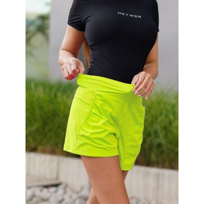 Neywer Dámské funkční elastické sportovní šortky EG233 žluto-zelené