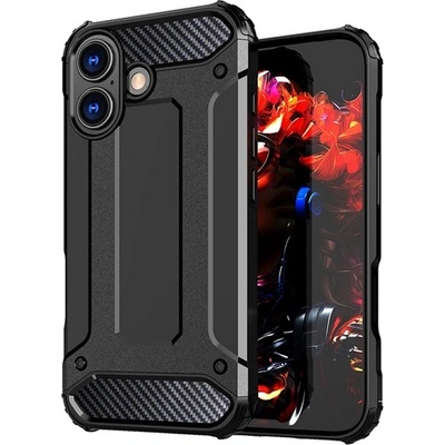 Gigapack iPhone 17 GIGAPACK Defender Силиконов протектор за телефон, устойчив на удари, с метален ефект, ЧЕРЕН GP-173257 (GP-173257)