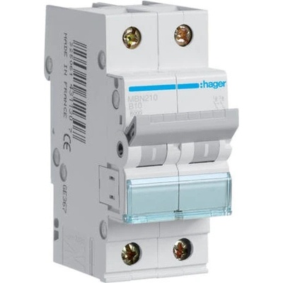 Hager MBN210 2 pól. 10A, char.B, 6 kA