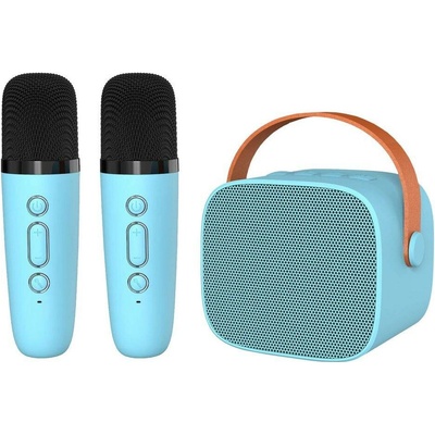 Blavec WS 07 Přenosný karaoke set se 2 mikrofony 5 W modrý
