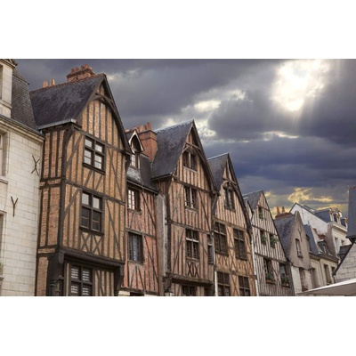 DIMEX ART Флизелинов фототапет дървени къщи 375 x 250 см