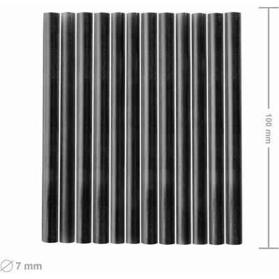 Extol Craft Tavné tyčinky čierne 72 mm x 100 mm 12 ks