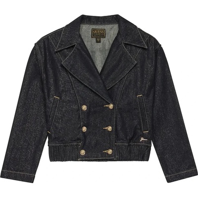 GUESS Деним яке в тъмен нюанс за момиче със златни копчета Guess