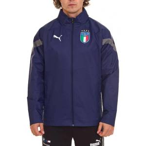 PUMA x Italy FIGC 2022 Hidden Hood Track Jacket Blue - magazinko