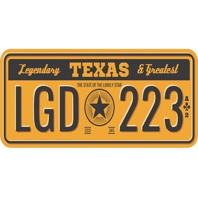 Ceduľa USA značky - Texas