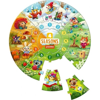 Puzzlika Čtyři roční doby 17 dílků