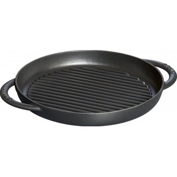 Staub Liatinová grilovacia panvica okrúhla čierna 22cm