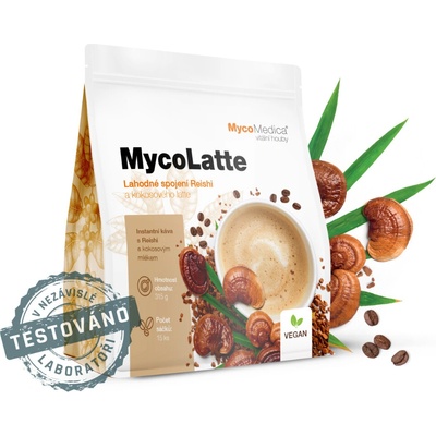 MycoMedica MycoLatte instantní káva s Reishi 15 x 21 g