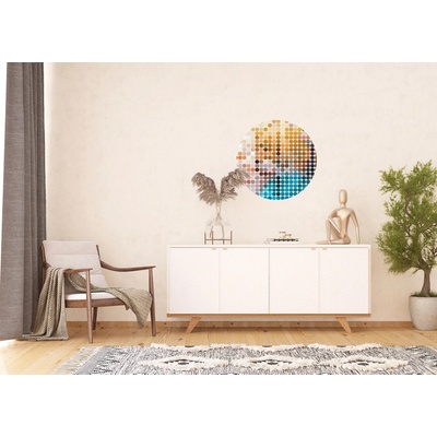 AG Design CR3224 Samolepicí vliesová fototapeta Barevná geometrie, rozměry 70 x 70 cm
