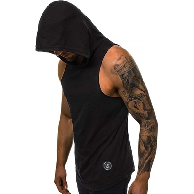 Madmext Мъжка тениска с качулка 2893 - Черна 285240 (285240_Черно)