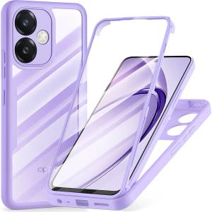 Techsuit Калъф за Oppo A40 4G / A60 5G - Techsuit - ColorVerse 360 Series + Screen Protector - Лилав