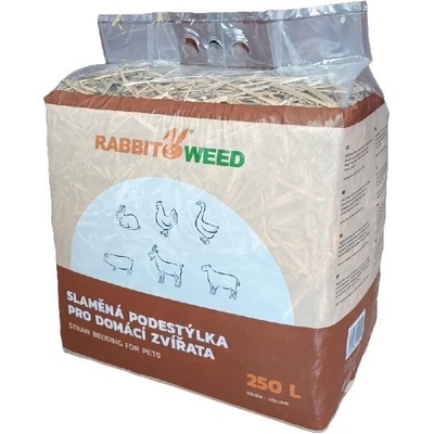 Rabbit&Weed Podestýlka slaměná pro domácí zvířata RabWeed 250l – Zbozi.Blesk.cz