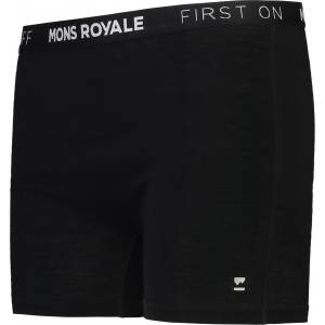 Mons Royale Дамско мериносово термобельо Mons Royale Women's Hannah Hot Pant Merino base layer - Black / Black - размер XS (115-0949-0611)