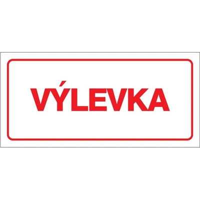 Značka Výlevka, samolepicí fólie, 100 × 210 mm BZ FT683