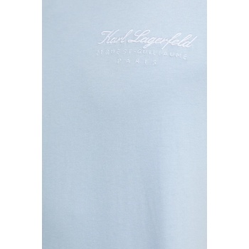 Karl Lagerfeld Памучна тениска Karl Lagerfeld в черно с апликация A1M44017 (A1M44017)