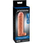 Pipedream X-TENSION Perfect 1 - пръстен за пенис с удължител (17, 7 см, телесен)