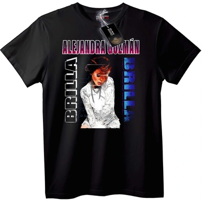 NOONEBRAND Тениска Alejandra Guzmán Brilla - 6XL, Black