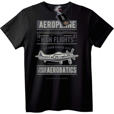 NOONEBRAND Тениска Авиация Високи Полети - 2XL, White