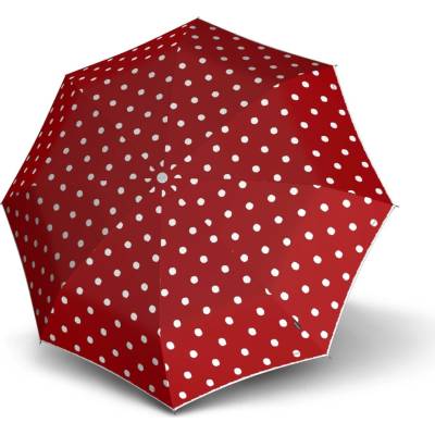 Knirps KNIRPS T.760 DOT ART RED - elegantný hoľový vystreľovací dáždnik