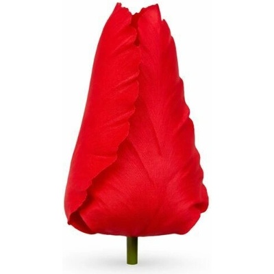 Umelý tulipán saténový červený 9 cm