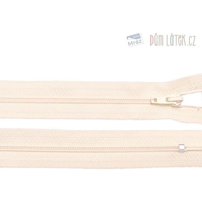 Zips špirálový 3mm nedeliteľný 18cm krémová