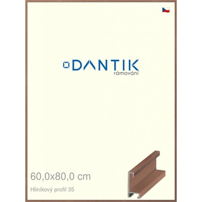 DANTIK rám na obraz 60 x 80 Dýha ořech