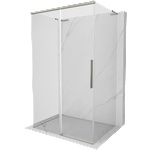 Mexen Rox-3S L 3-стенна разглобяема душ кабина 160 x 110 см, прозрачна, четкан никел - 8C2L-160-110-97-00-3S (8C2L-160-110-97-00-3S)