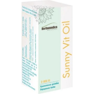 Herbamedica Sunny Vit Oil, 2000 IU, 10 ml, Herbamedica