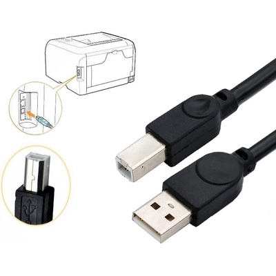 W-star KBUSBB-1m USB/A na USB/B, 1m, černý