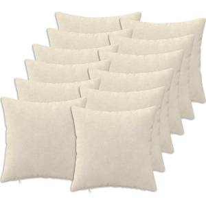 vidaXL Калъфка за възглавница 12 pcs HEERLEN Кремаво 40 x 40 cm (908532)