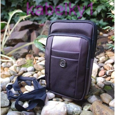 Pánská černo šedá taška na opasek crossbody
