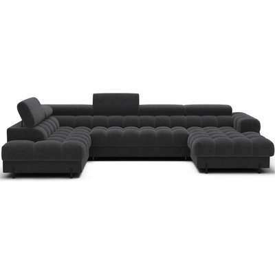 Eltap Тъмносив разтегателен ъглов диван от букле (ляв ъгъл U форма) Feraria - ELTAP (CO-FERA-LT-05ROY)