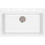 Inter Ceramic Кухненска мивка 8276 WHITE, Inter Ceramic, гранит, едно корито, със сифон, 76x23х48.5см (8276 WHITE) Мивка за вграждане