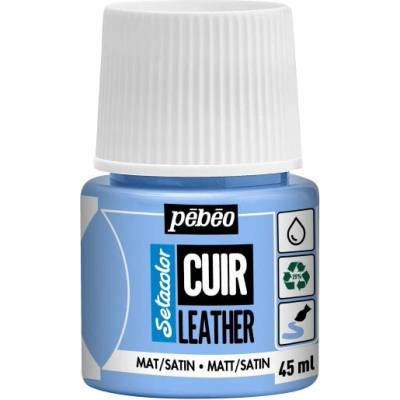 Pebeo Setacolor matt satin farba na kožu 45 ml ľadová modrá