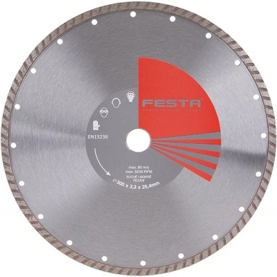 KOTOUČ DIAMANTOVÝ FESTA 300MM TURBO 300x3. 3x25. 4mm