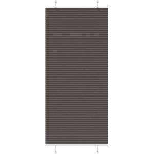 vidaXL Плисирана щора черна 85x200 cm Ширина на плата 84, 4 cm (4015157)