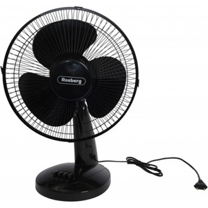 Rosberg Настолен вентилатор Rosberg R51760B12, 30W, 30 см, 3 степени, Накланяне, Черен